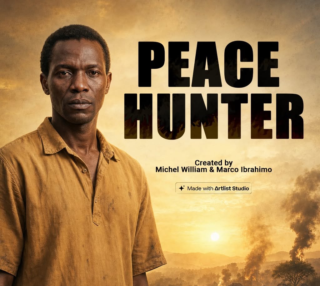 Peace Hunter film poster, created by Michel William and Marco Ibrahimo